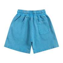 SM Snow Washed Kids Shorts blue back