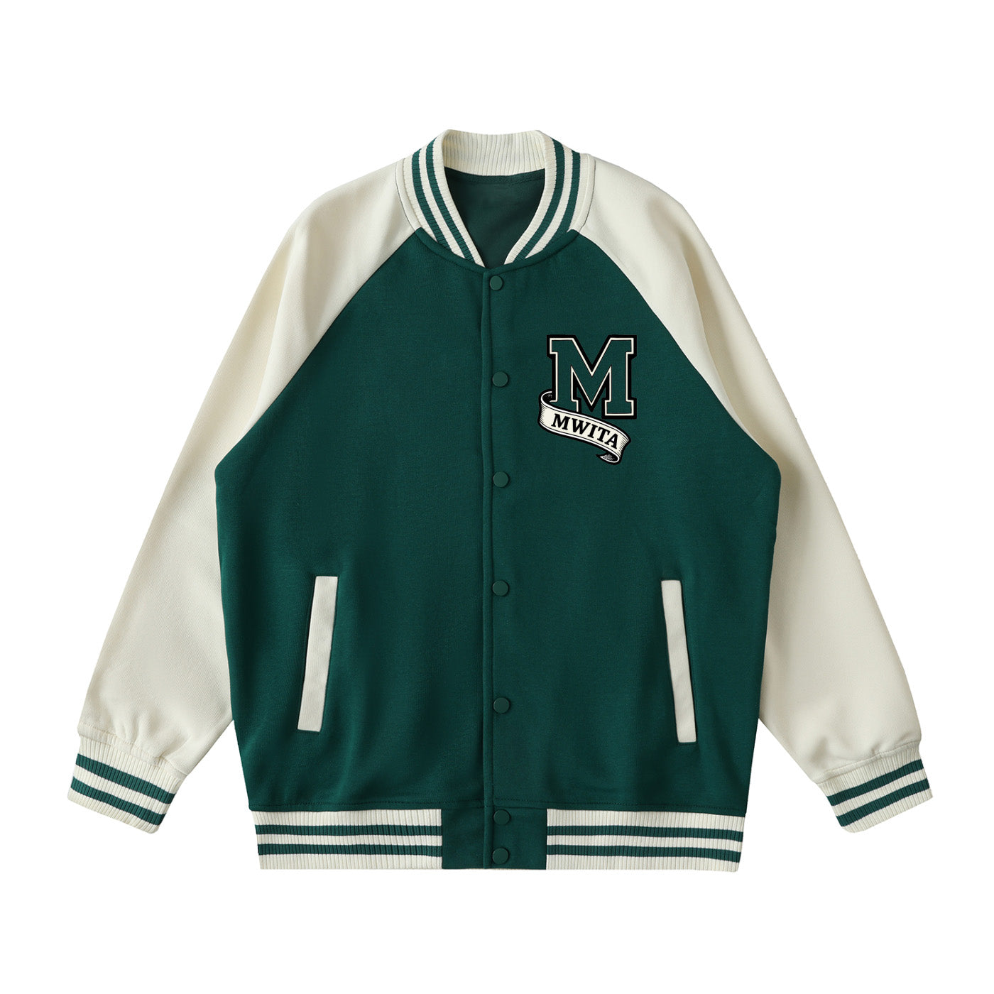 SM Varsity Jacket green front