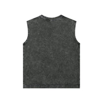 SM Snow Washed Kids Tank Top charcoal back