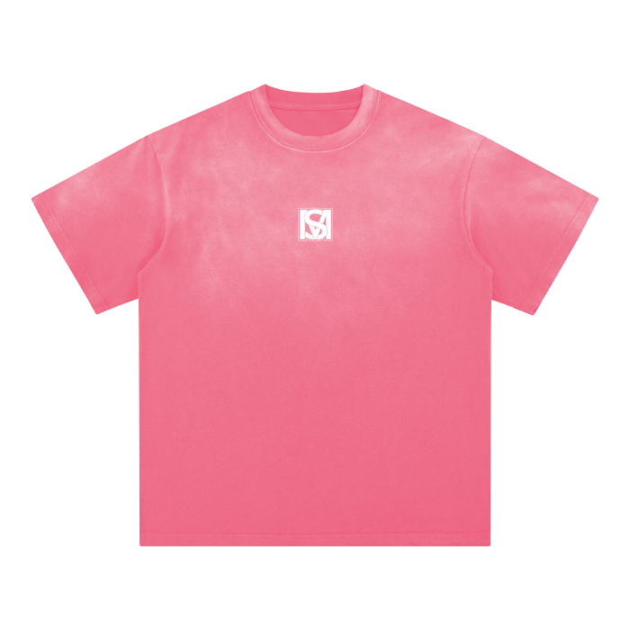 SM Washed T-shirt hot pink front