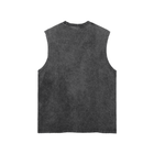 SM Snow Washed Hem Tank Top black back