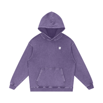 SM Sig. Acid Wash Oversized Hoodie Purple front