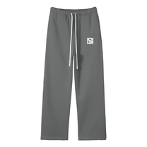 SM Fleece Straight Leg Trousers heather grey front