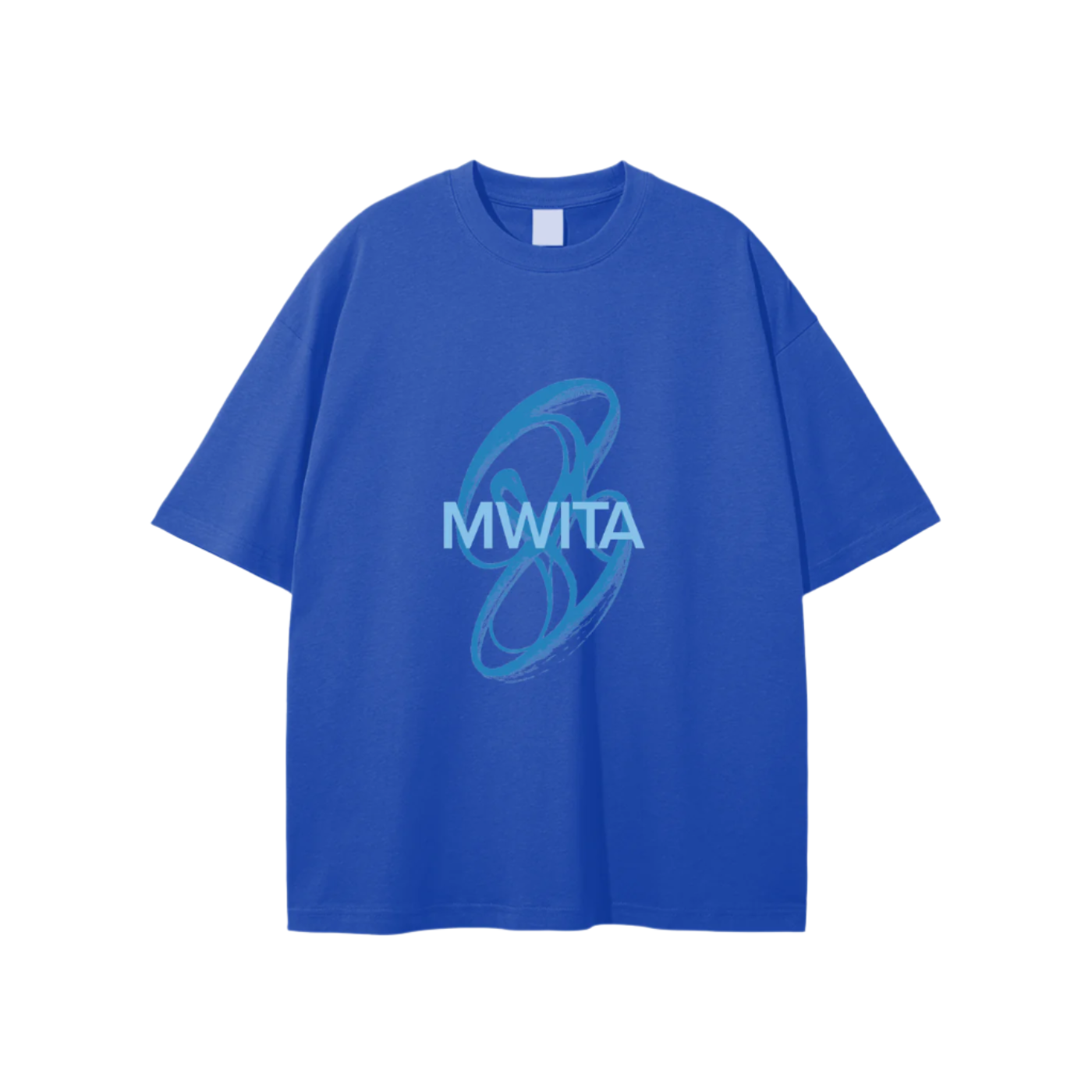 SM Swirl T-shirt Klein Blue front