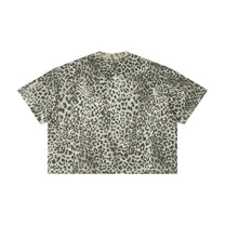 SM Leopard Print Boxy T-shirt grey back
