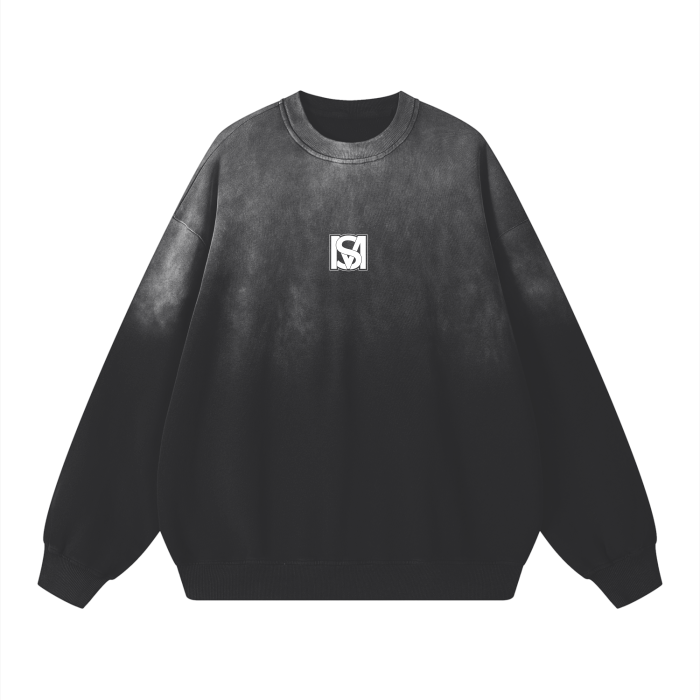 SM Monkey Wash Sweatshirt black front