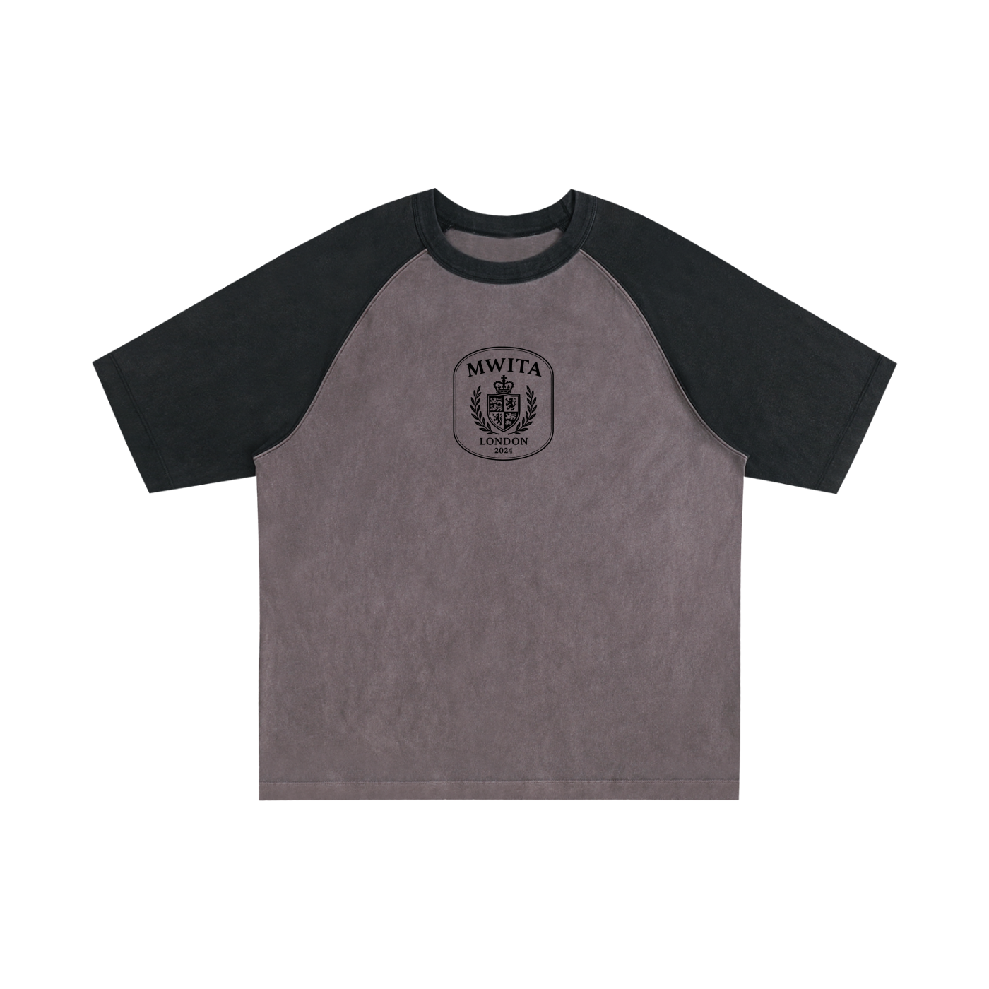 SM Royal Emblem T-shirt grey coffee front