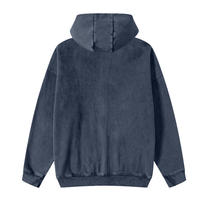 SM Sig. Acid Wash Fleece Hoodie navy back