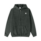 SM Sig. Acid Wash Fleece Hoodie black front