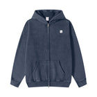 SM Sig. Acid Wash Fleece Hoodie navy front
