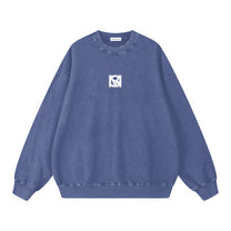 SM Acid Wash Sweatshirt blue front
