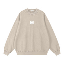 SM Acid Wash Sweatshirt beige front
