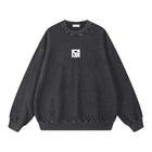 SM Acid Wash Sweatshirt black front