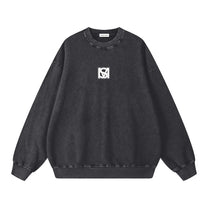 SM Acid Wash Sweatshirt black front