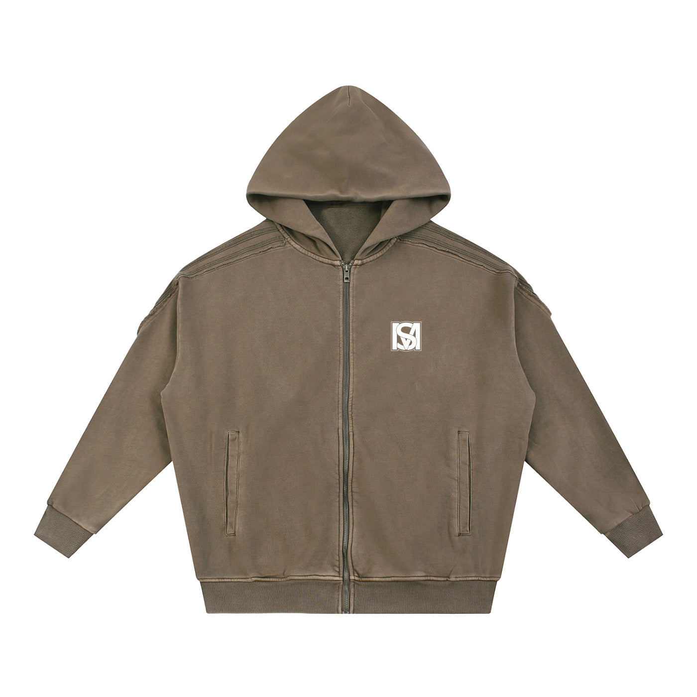 SM Arc Hoodie grey front