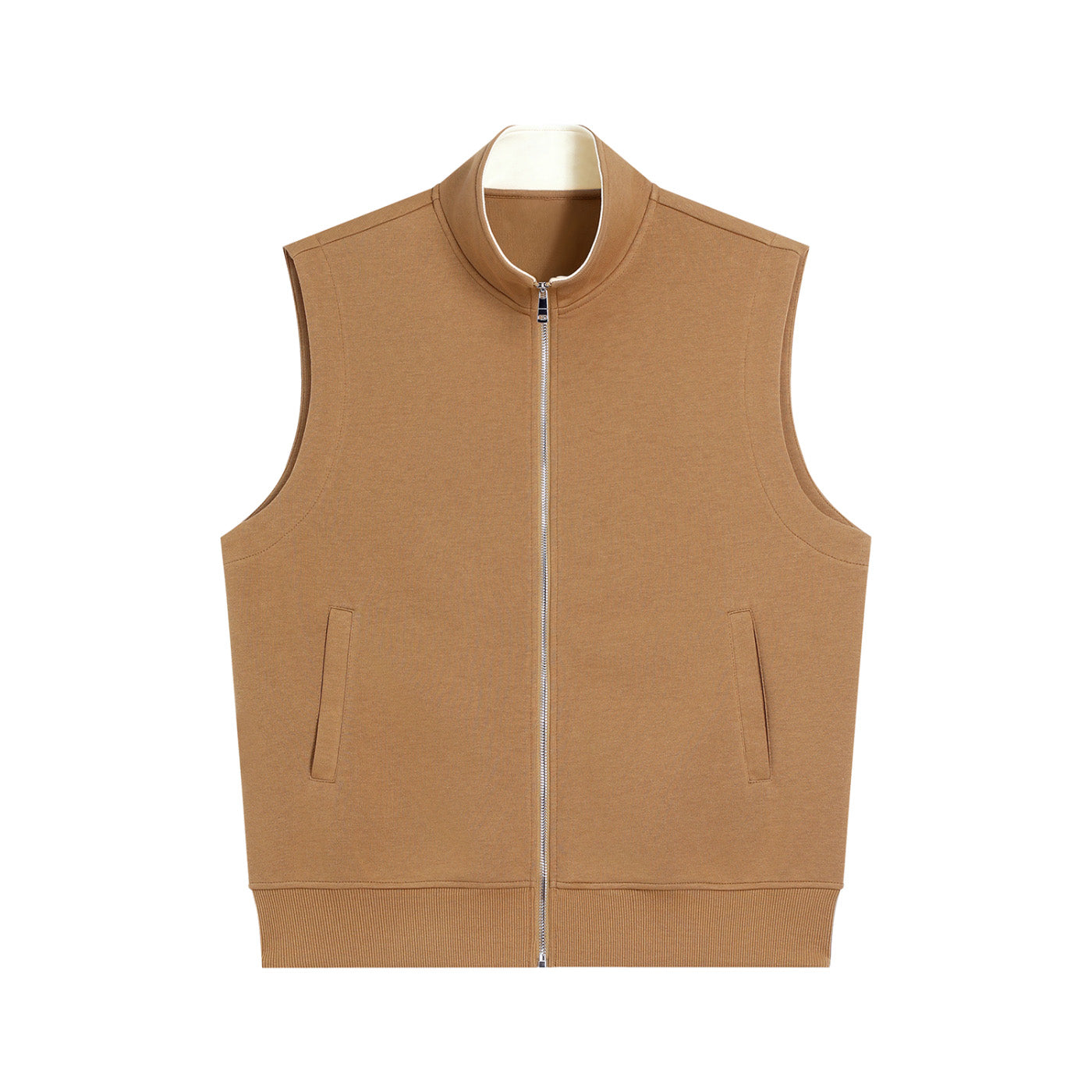 SM Sig. Clubhouse Zip Vest aged whisky front