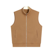 SM Sig. Clubhouse Zip Vest aged whisky front