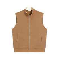 SM Sig. Clubhouse Zip Vest aged whisky front