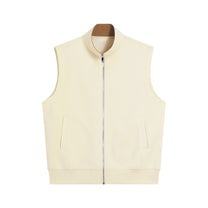 SM Sig. Clubhouse Zip Vest oat grey front