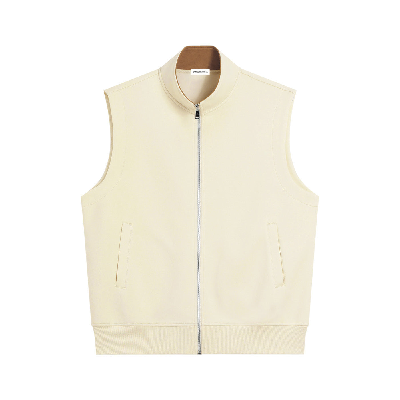 SM Sig. Clubhouse Zip Vest oat grey front