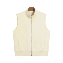 SM Sig. Clubhouse Zip Vest oat grey front