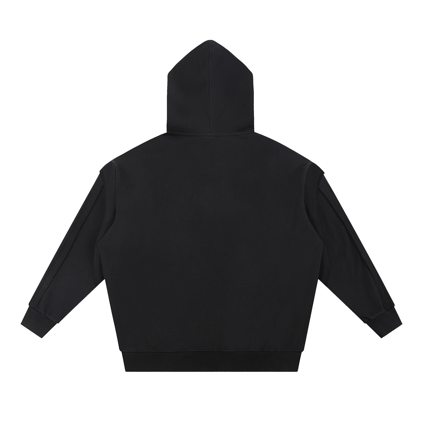 SM Contour Line Hoodie black back
