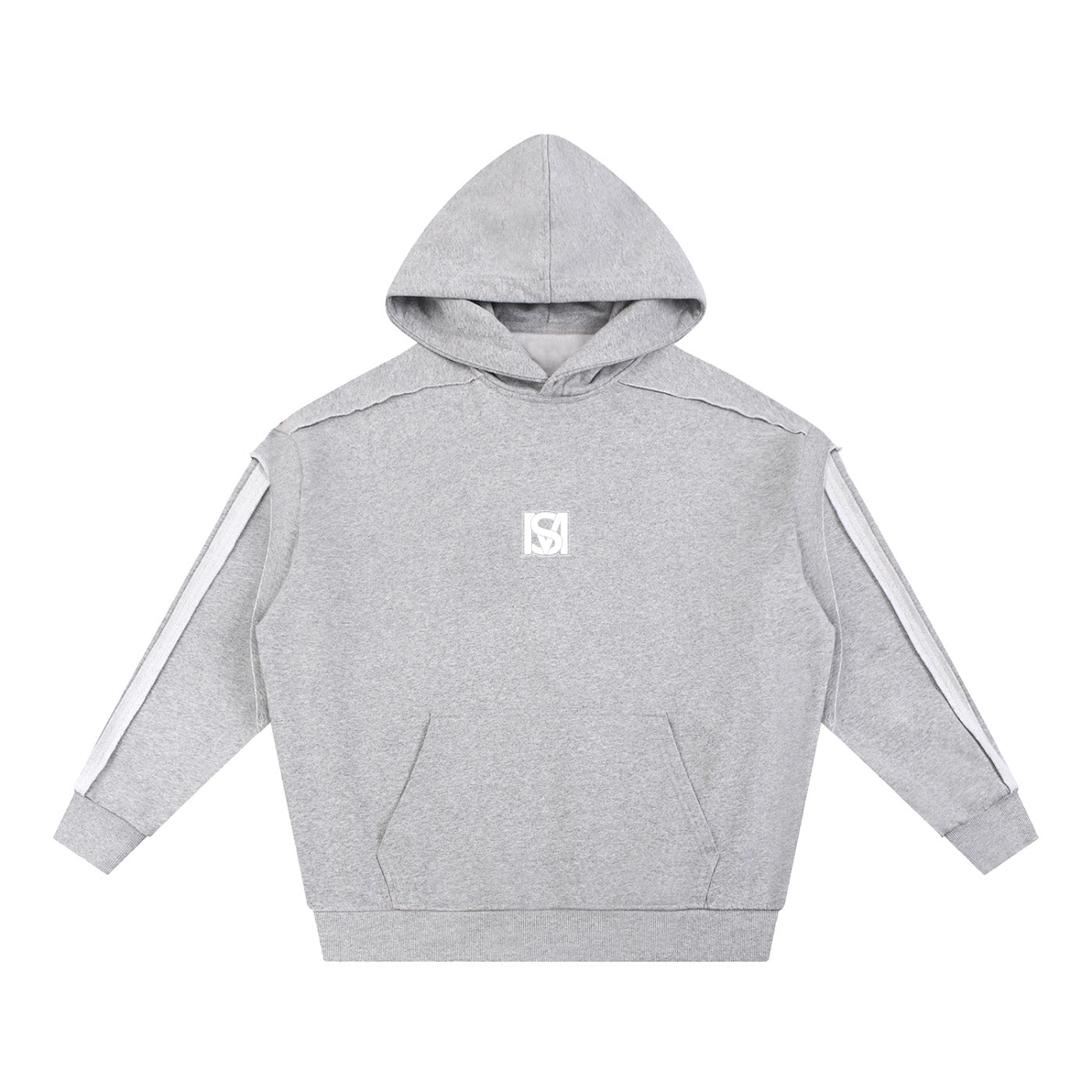 SM Contour Line Hoodie grey front