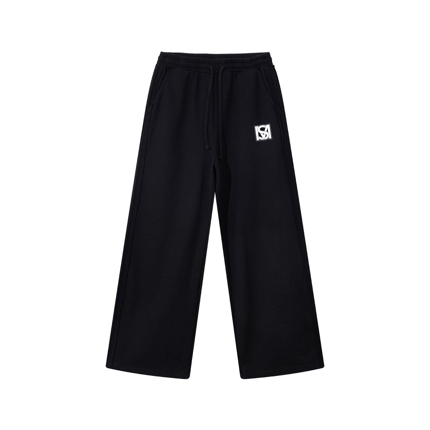 SM Contour Line Sweatpants black front