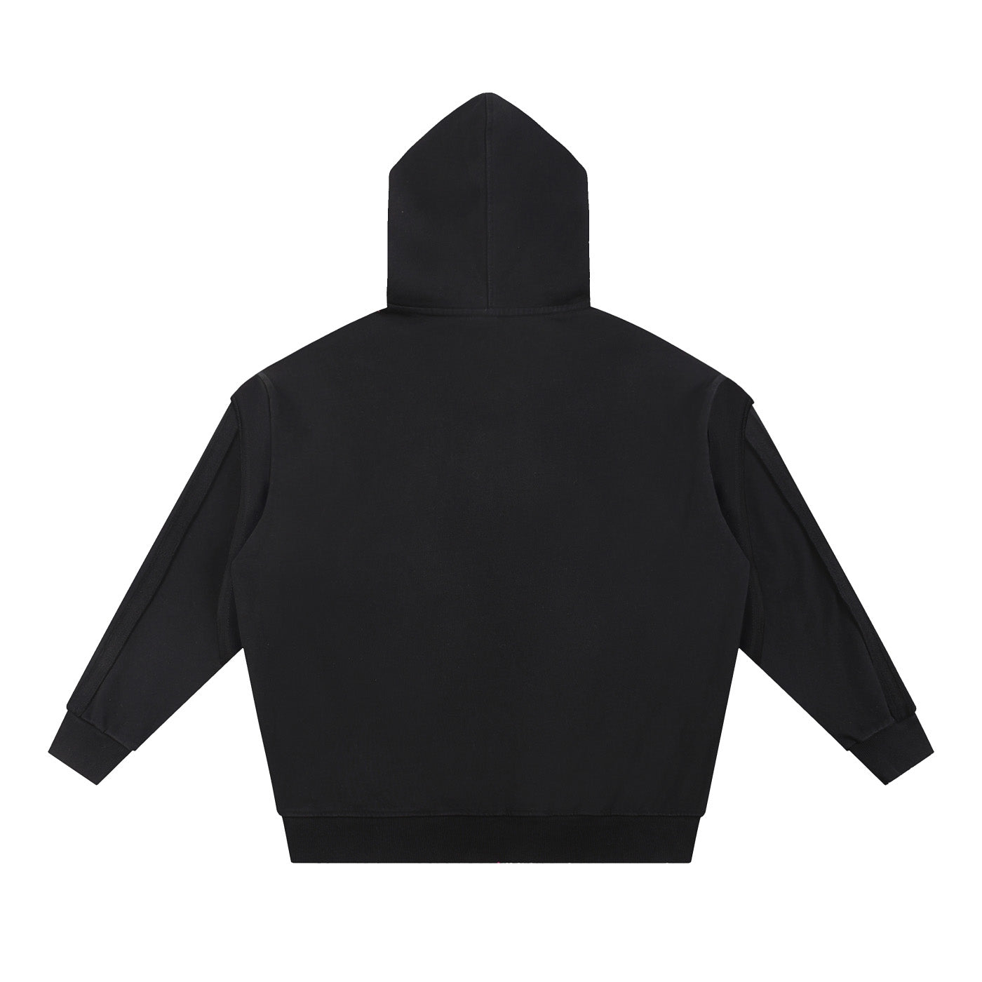 SM Contour Line Zip Hoodie black back