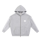 SM Contour Line Zip Hoodie grey front