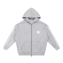 SM Contour Line Zip Hoodie grey front