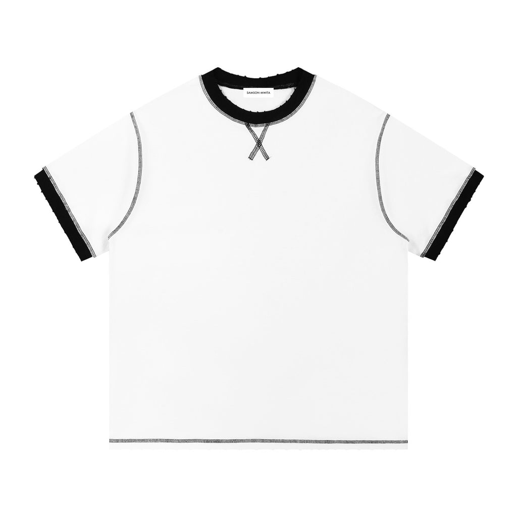 SM Sig. Contrast Stitch T-shirt white front