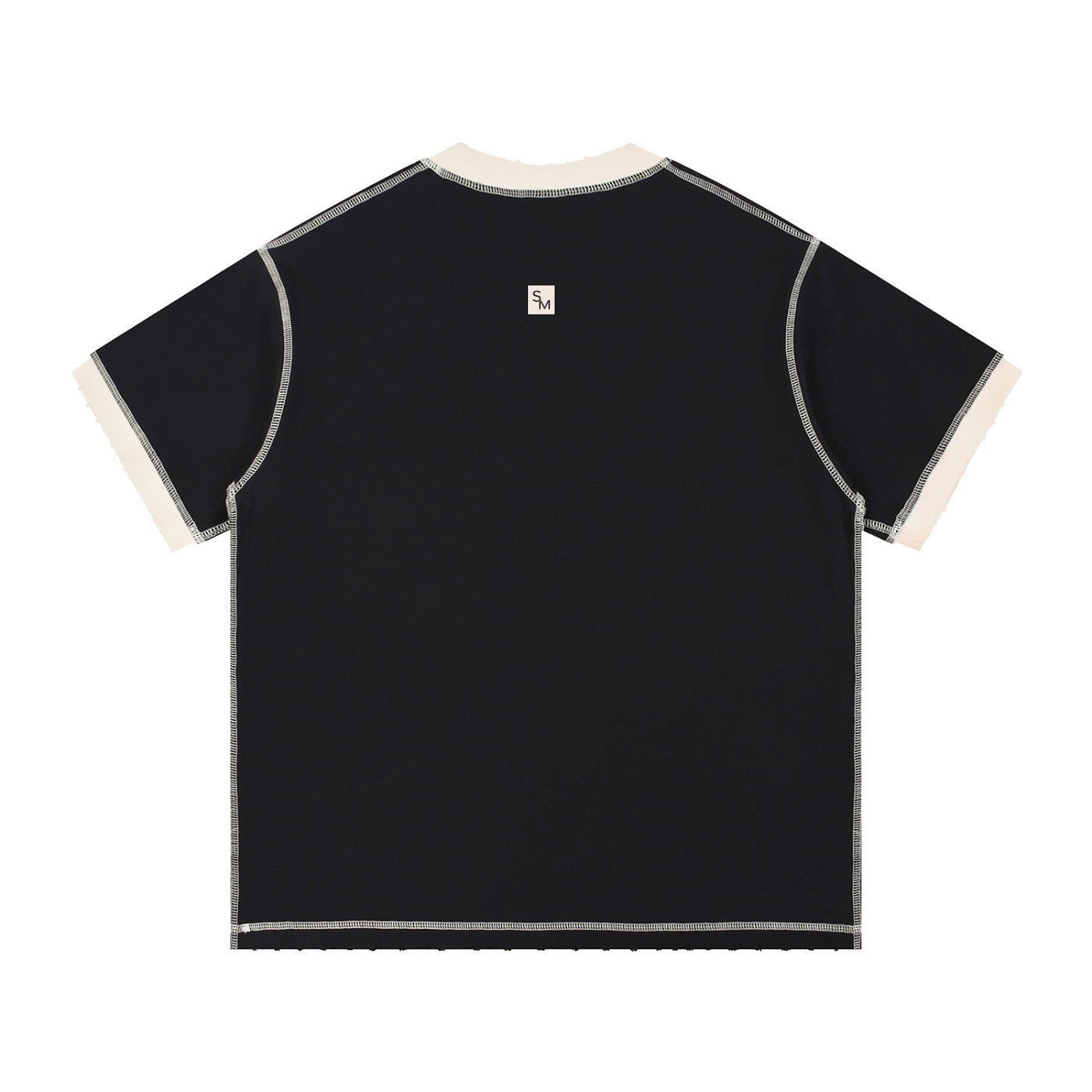 SM Sig. Contrast Stitch T-shirt black back