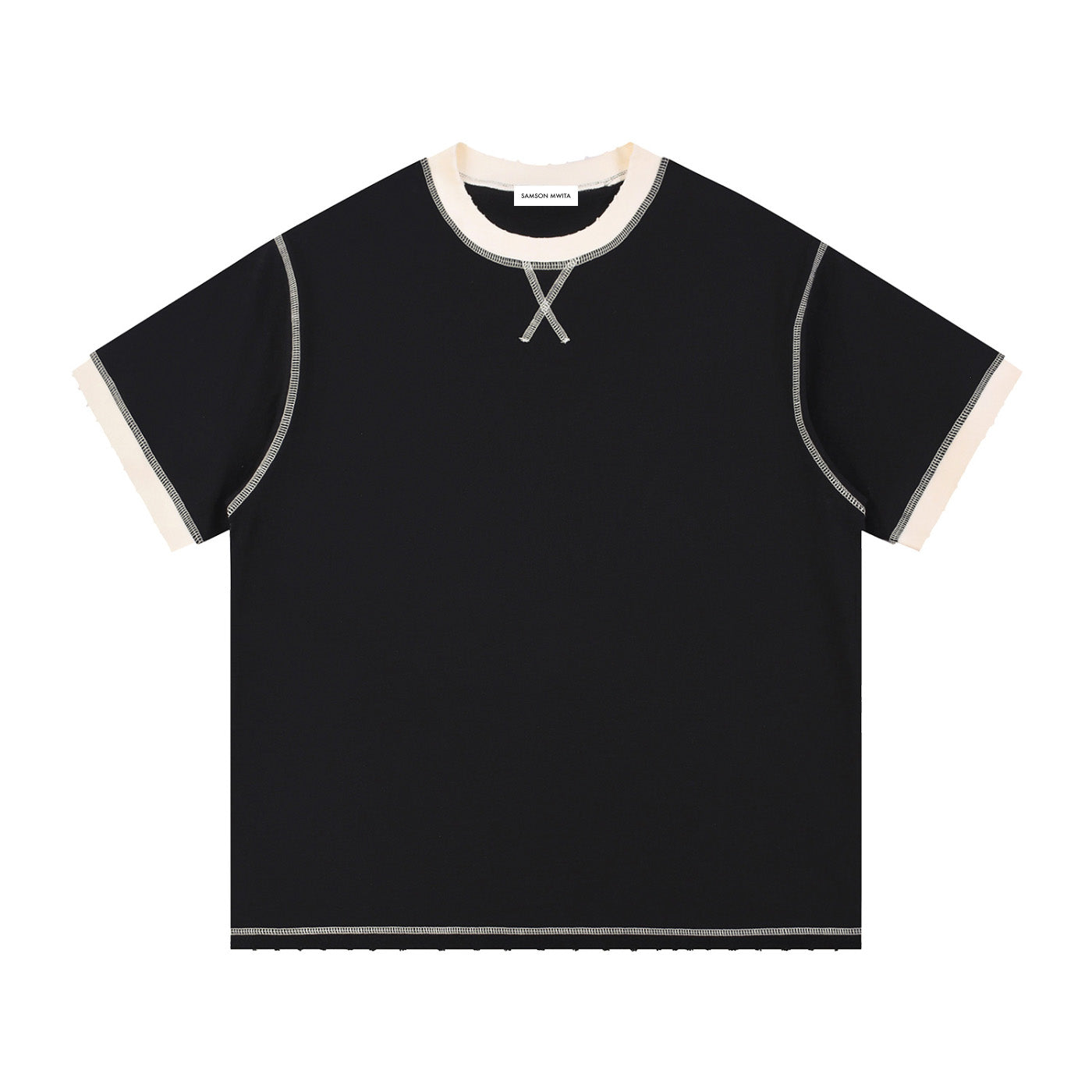SM Sig. Contrast Stitch T-shirt black front