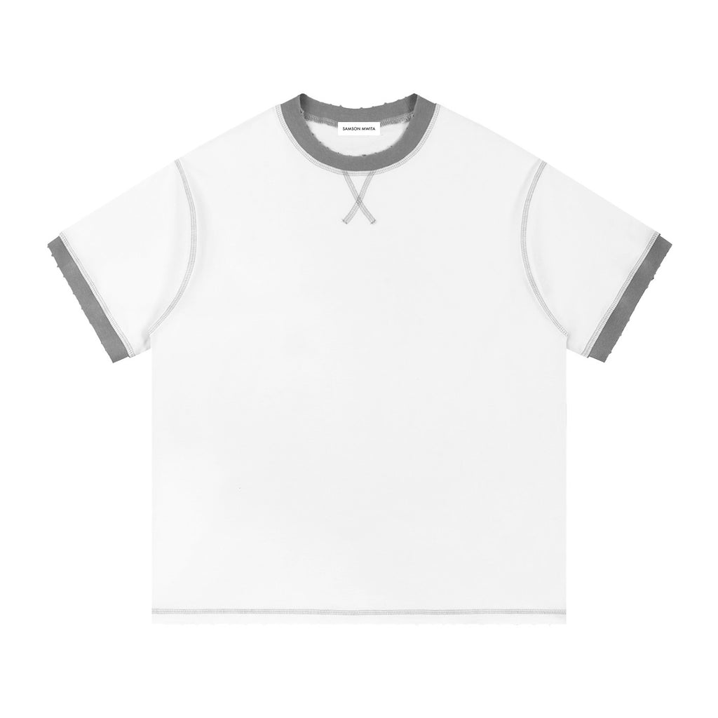 SM Sig. Contrast Stitch T-shirt white front
