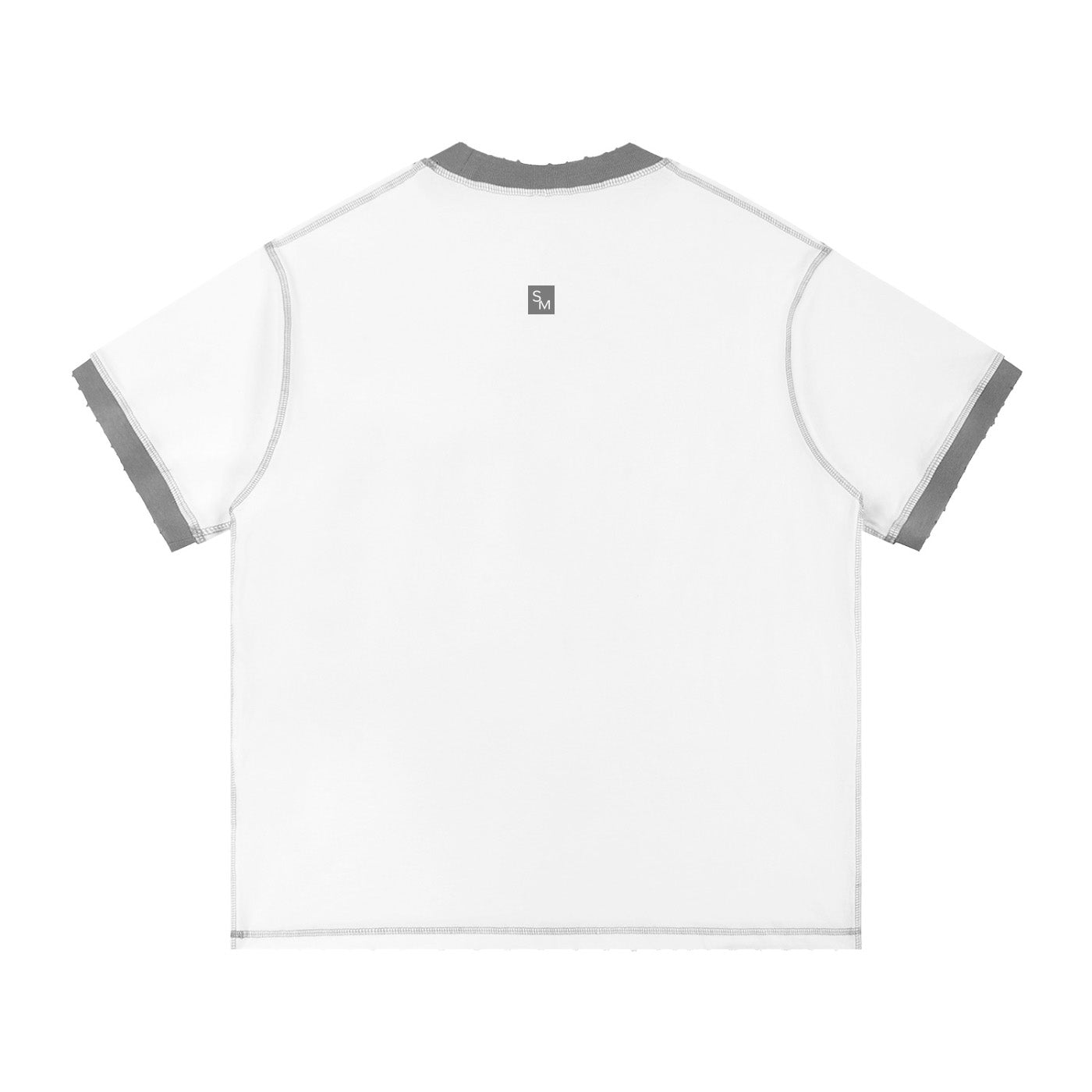 SM Sig. Contrast Stitch T-shirt white back