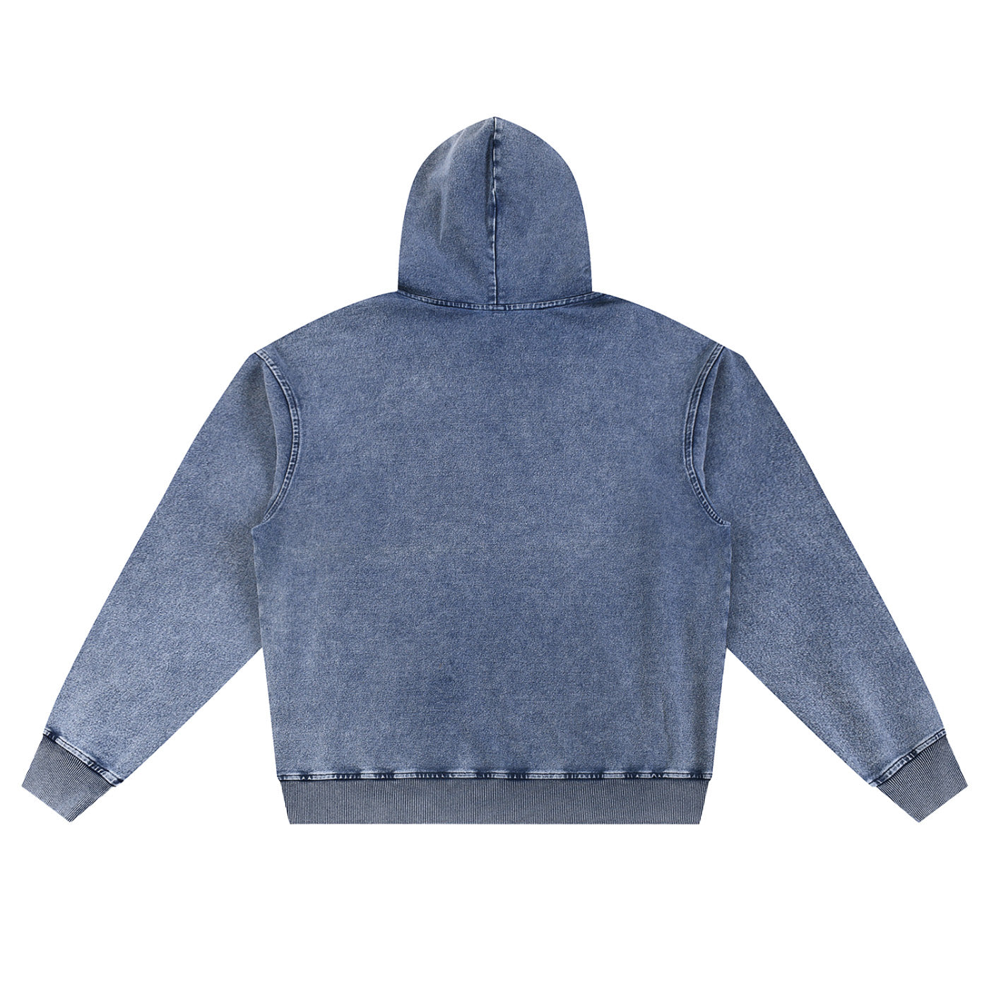 SM Denim Wash Hoodie chambray back