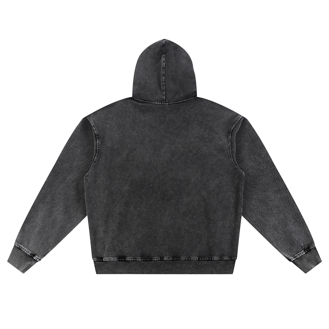 SM Denim Wash Hoodie midnight black back