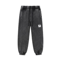 SM Denim Wash Sweatpants black front