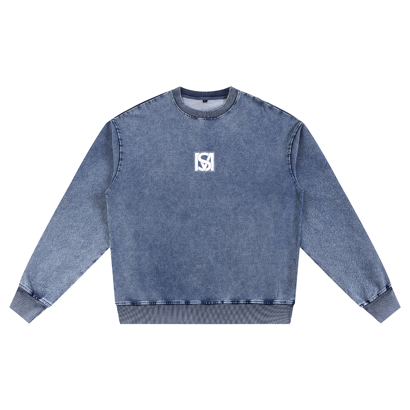 SM Denim Wash Sweatshirt chambray front