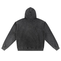 SM Denim Wash Zip Hoodie black back