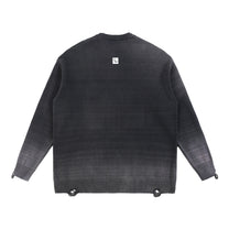 SM Sig. Washed Distress Knit Sweater black back