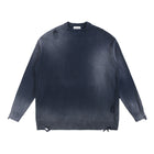 SM Sig. Washed Distress Knit Sweater navy front