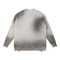 SM Sig. Washed Distress Knit Sweater warm grey front