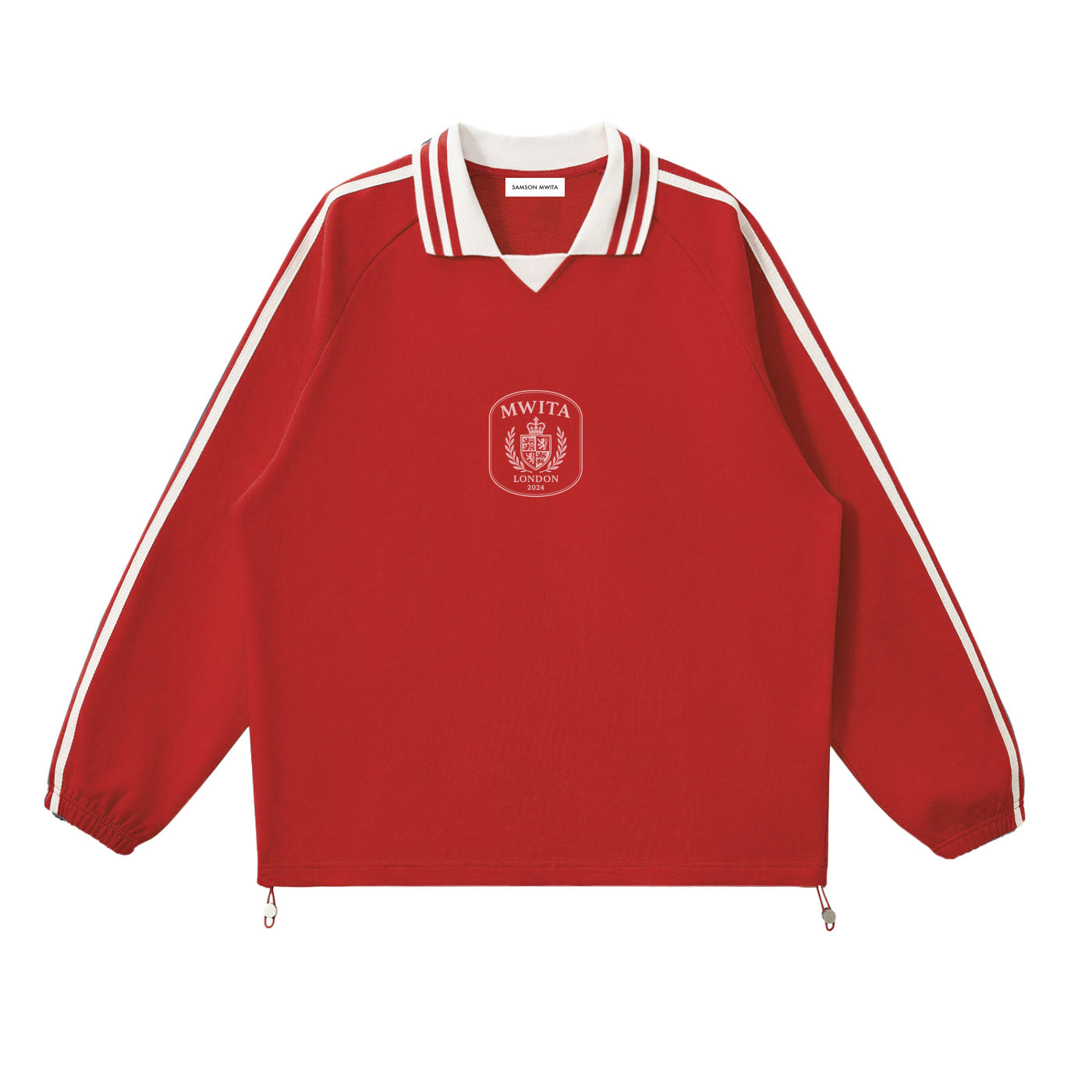 SM Royal Emblem Panel Sweatshirt red front