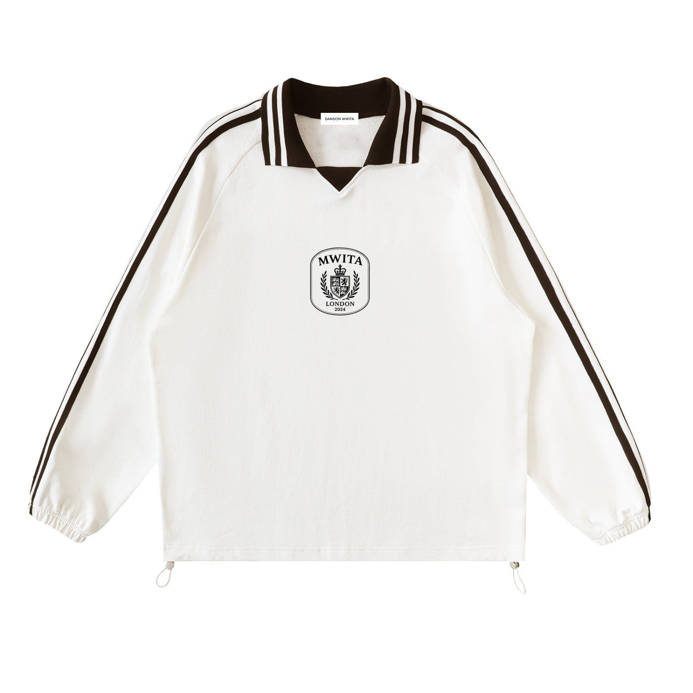 SM Royal Emblem Panel Sweatshirt white front