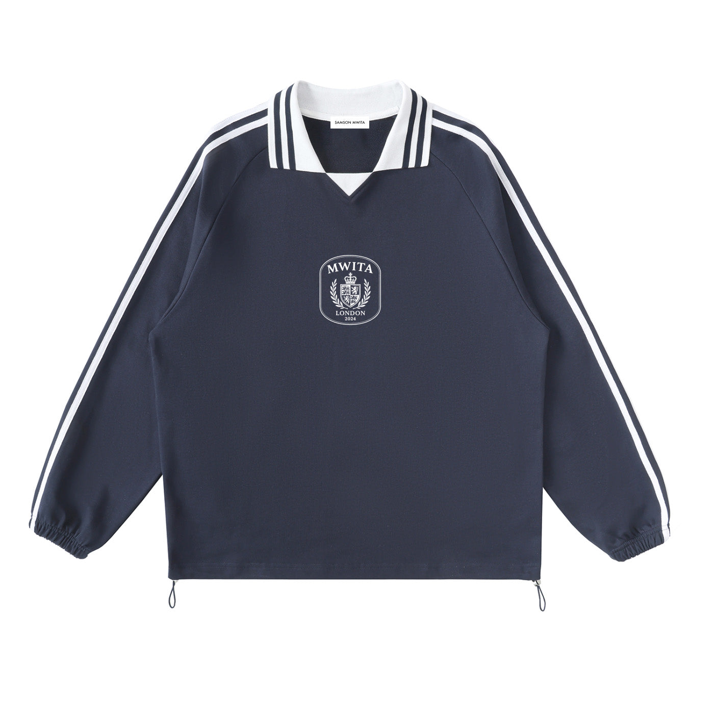 SM Royal Emblem Panel Sweatshirt blue front