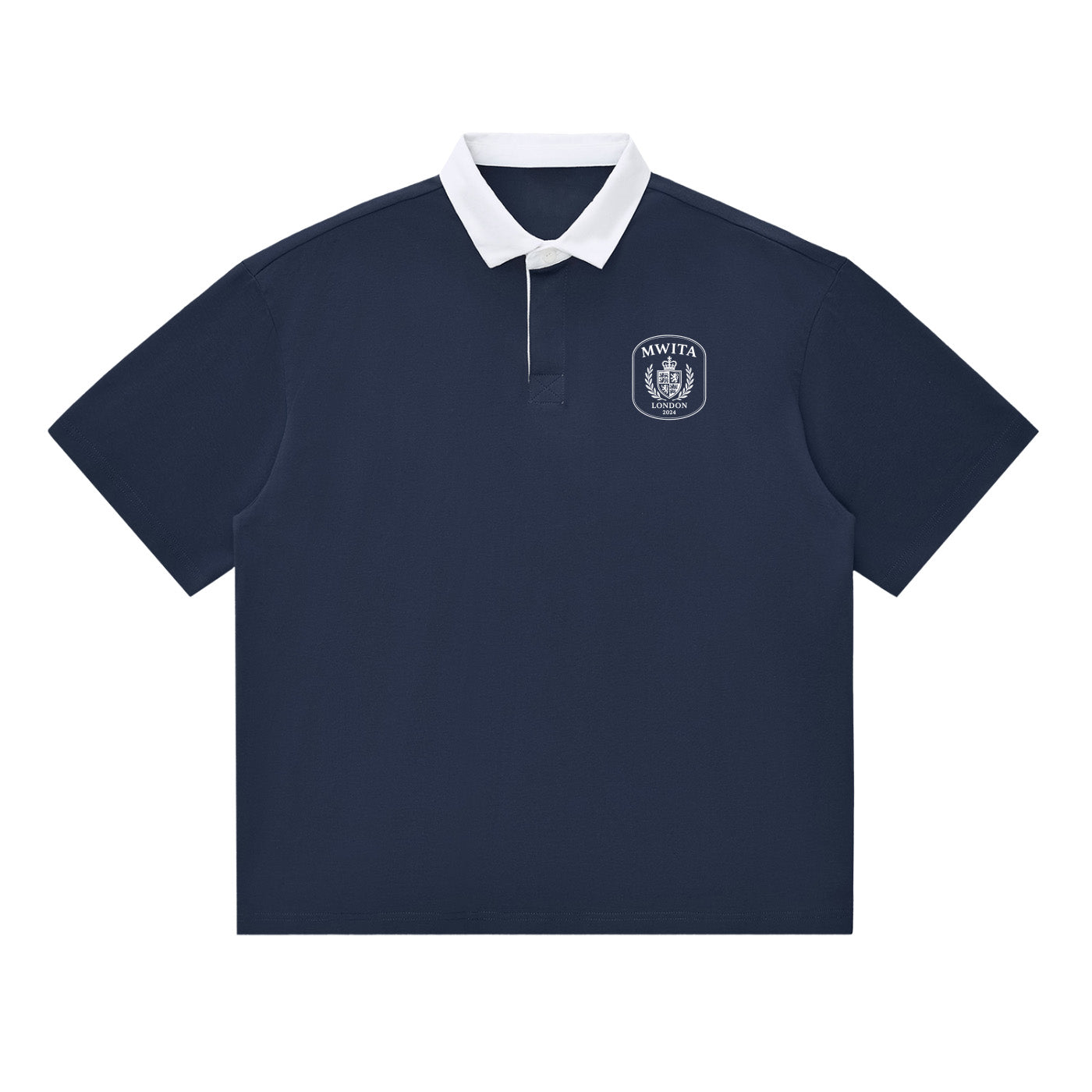 SM Royal Emblem Polo T-shirt navy front