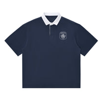 SM Royal Emblem Polo T-shirt navy front