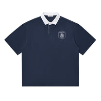 SM Royal Emblem Polo T-shirt navy front